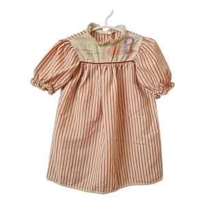 Vtg 70s Her Majesty Nightgown Infant 9 Months Christmas Holiday Stripes Vintage